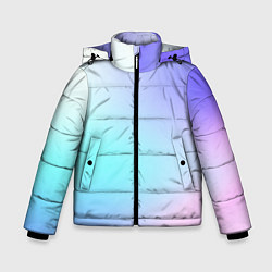 Куртка зимняя для мальчика Небесно голубой градиентный, цвет: 3D-черный