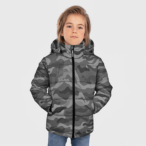 Зимняя куртка для мальчика КАМУФЛЯЖ GREY / 3D-Светло-серый – фото 3