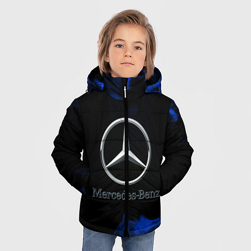 Зимняя куртка для мальчика Mercedes / 3D-Светло-серый – фото 3