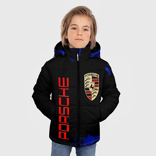 Зимняя куртка для мальчика Porsche / 3D-Светло-серый – фото 3