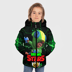 Куртка зимняя для мальчика BRAWL STARS LEON МОЛНИИ, цвет: 3D-красный — фото 2
