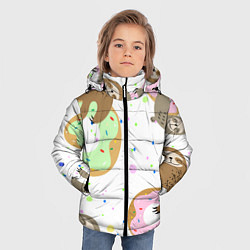 Куртка зимняя для мальчика Милый Ленивец, цвет: 3D-черный — фото 2