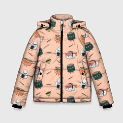 Куртка зимняя для мальчика Суши, цвет: 3D-светло-серый