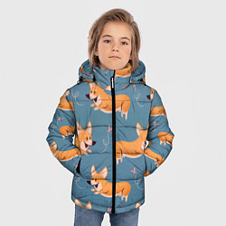 Куртка зимняя для мальчика Корги с бабочкой, цвет: 3D-черный — фото 2