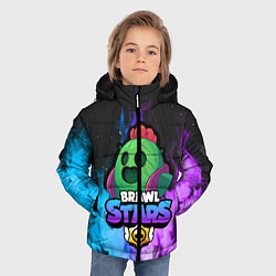 Куртка зимняя для мальчика Brawl Stars SPIKE, цвет: 3D-светло-серый — фото 2