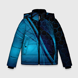 Куртка зимняя для мальчика ABSTRACT BLUE, цвет: 3D-светло-серый