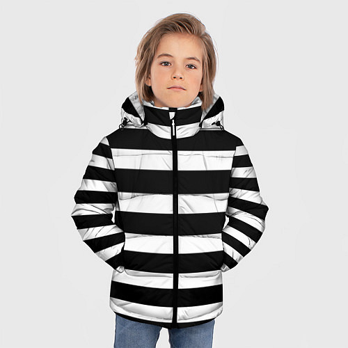 Зимняя куртка для мальчика Моряк / 3D-Светло-серый – фото 3