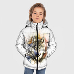 Куртка зимняя для мальчика Wolf, цвет: 3D-красный — фото 2