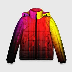 Куртка зимняя для мальчика АБСТРАКТНЫЕ КРАСКИ, цвет: 3D-черный