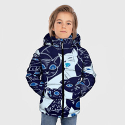 Куртка зимняя для мальчика КОТЯТА ПАТТЕРН, цвет: 3D-светло-серый — фото 2