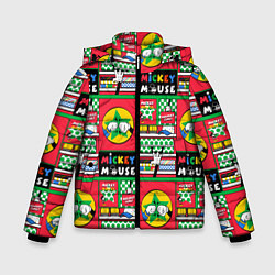 Куртка зимняя для мальчика Микки Маус, цвет: 3D-красный