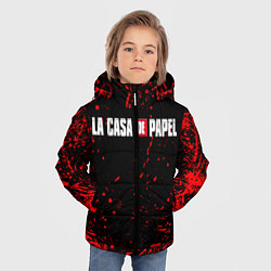 Куртка зимняя для мальчика La Casa de Papel спина Z, цвет: 3D-красный — фото 2