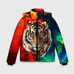 Куртка зимняя для мальчика Cosmo Tiger, цвет: 3D-черный