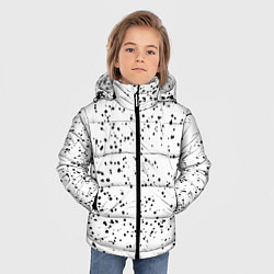 Куртка зимняя для мальчика Точки, цвет: 3D-черный — фото 2