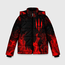 Куртка зимняя для мальчика ВЕДЬМАК 3 ГЕРАЛЬТ КОГОТЬ, цвет: 3D-красный