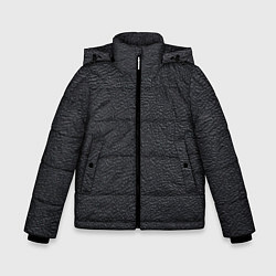 Куртка зимняя для мальчика Текстура черная кожа рельеф, цвет: 3D-красный