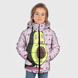 Куртка зимняя для мальчика Авокадо Кот, цвет: 3D-черный — фото 2