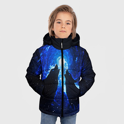 Зимняя куртка для мальчика ВОЛКИ D / 3D-Светло-серый – фото 3