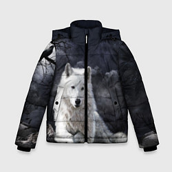 Куртка зимняя для мальчика БЕЛЫЙ ВОЛК D, цвет: 3D-светло-серый