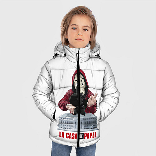 Зимняя куртка для мальчика БУМАЖНЫЙ ДОМ / 3D-Светло-серый – фото 3