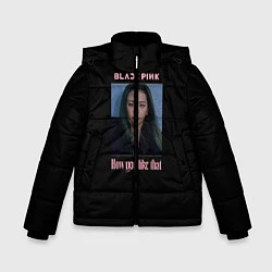 Куртка зимняя для мальчика BLACKPINK - Jisoo, цвет: 3D-черный
