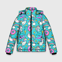 Куртка зимняя для мальчика Turquoise unicorn, цвет: 3D-красный