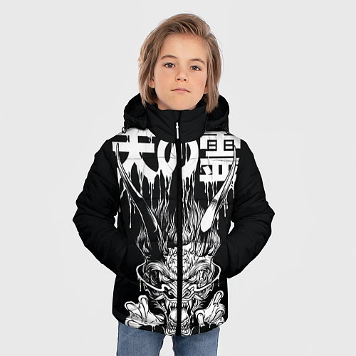 Зимняя куртка для мальчика Devil / 3D-Светло-серый – фото 3