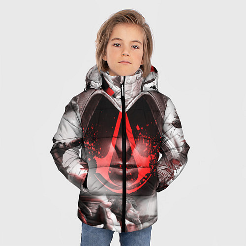 Зимняя куртка для мальчика ASSASSINS CREED / 3D-Светло-серый – фото 3