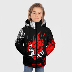 Куртка зимняя для мальчика CYBERPUNK 2077, цвет: 3D-красный — фото 2
