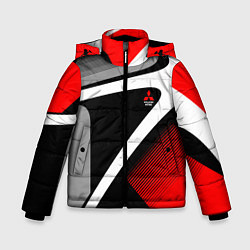 Куртка зимняя для мальчика Mitsubishi ФОРМА, цвет: 3D-черный