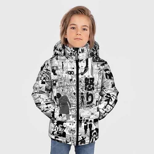 Зимняя куртка для мальчика МОБ ПСИХО 100 / 3D-Светло-серый – фото 3