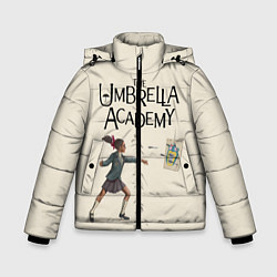 Куртка зимняя для мальчика The umbrella academy, цвет: 3D-черный