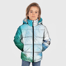 Куртка зимняя для мальчика Волны Океан, цвет: 3D-черный — фото 2