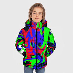 Куртка зимняя для мальчика Абстрактные краски, цвет: 3D-светло-серый — фото 2