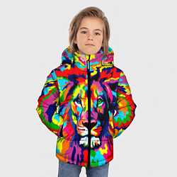 Куртка зимняя для мальчика Лев Artistic Art, цвет: 3D-черный — фото 2