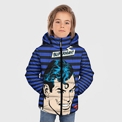 Куртка зимняя для мальчика Superman!, цвет: 3D-светло-серый — фото 2