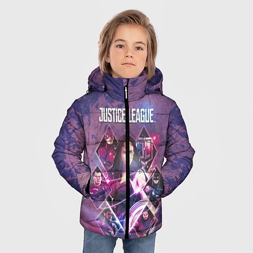 Зимняя куртка для мальчика Justice League / 3D-Светло-серый – фото 3