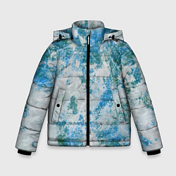 Куртка зимняя для мальчика Разлитая краска, цвет: 3D-черный
