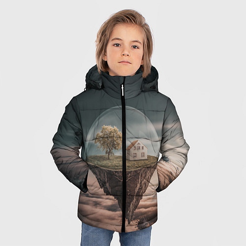 Зимняя куртка для мальчика Самоизоляция / 3D-Светло-серый – фото 3