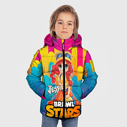 Куртка зимняя для мальчика Jessie Brawl Stars anime style, цвет: 3D-черный — фото 2