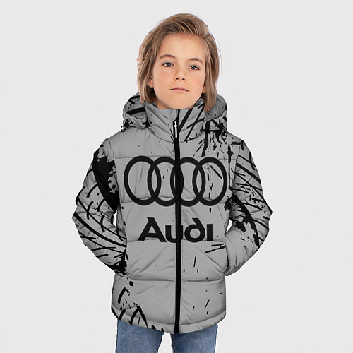 Зимняя куртка для мальчика AUDI АУДИ / 3D-Светло-серый – фото 3