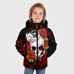 Куртка зимняя для мальчика Череп и змея, цвет: 3D-черный — фото 2