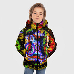 Куртка зимняя для мальчика Абстрактный рисунок, цвет: 3D-черный — фото 2