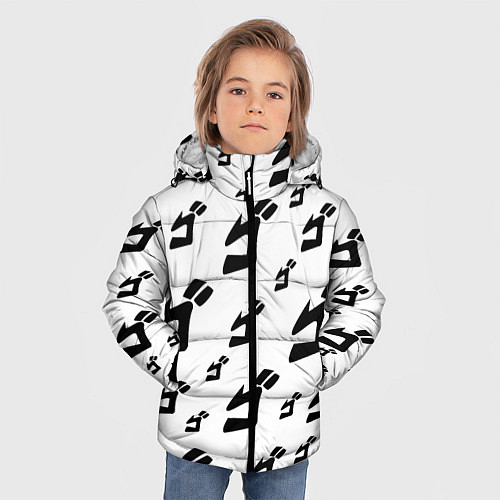 Зимняя куртка для мальчика JoJo Bizarre Adventure / 3D-Светло-серый – фото 3