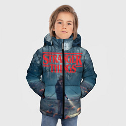 Куртка зимняя для мальчика Stranger Things, цвет: 3D-черный — фото 2