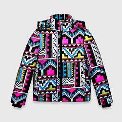 Куртка зимняя для мальчика Ацтеки, цвет: 3D-черный
