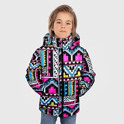 Куртка зимняя для мальчика Ацтеки, цвет: 3D-черный — фото 2