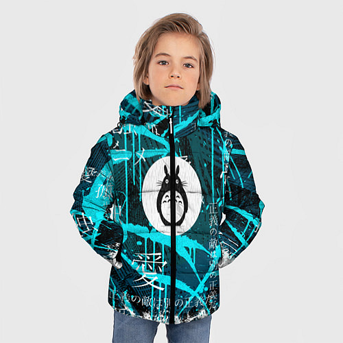 Зимняя куртка для мальчика Тоторо / 3D-Светло-серый – фото 3