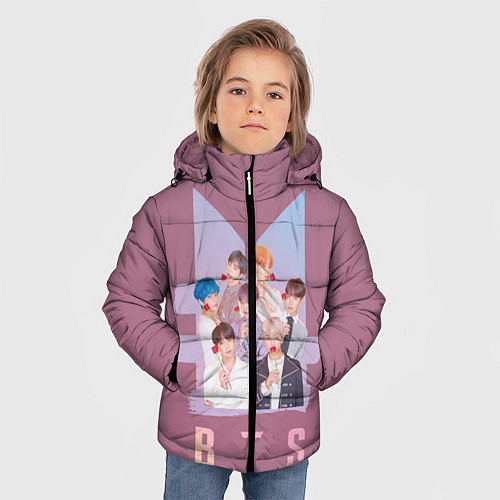 Зимняя куртка для мальчика BTS / 3D-Светло-серый – фото 3