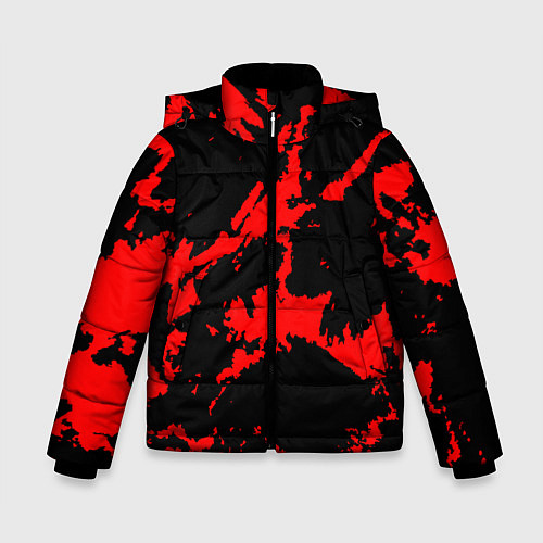 Зимняя куртка для мальчика Красный на черном / 3D-Красный – фото 1